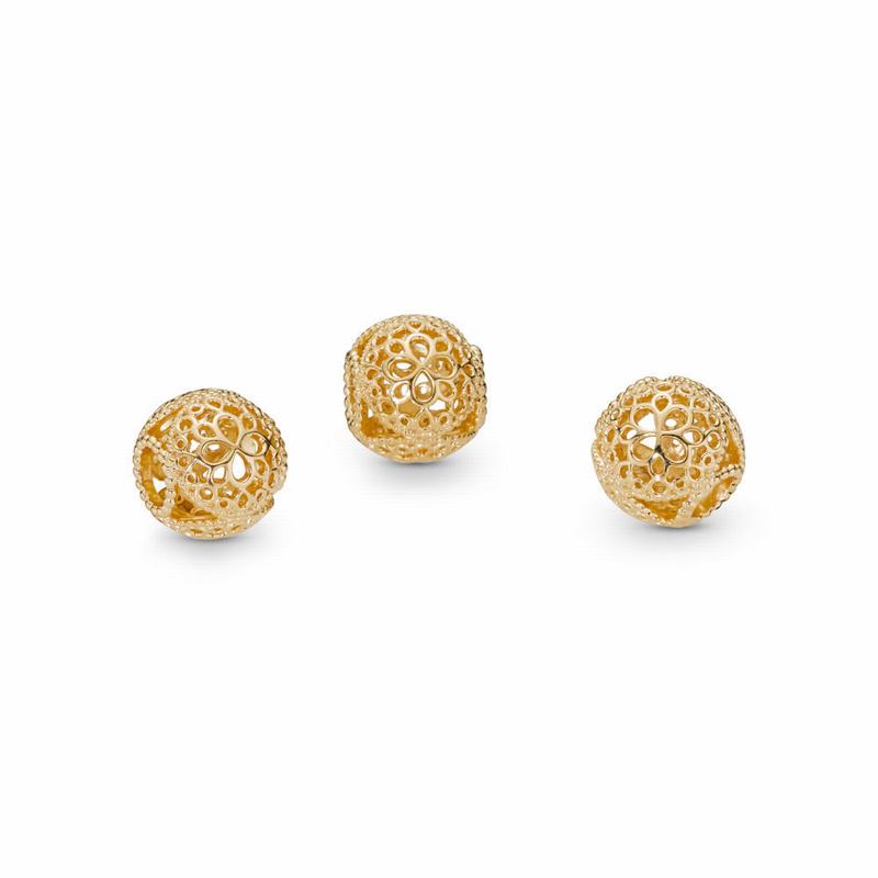 Pandora Shine™ Openwork Flower Charm Sale NZ, 18ct Gold Plated (867520-SGL)